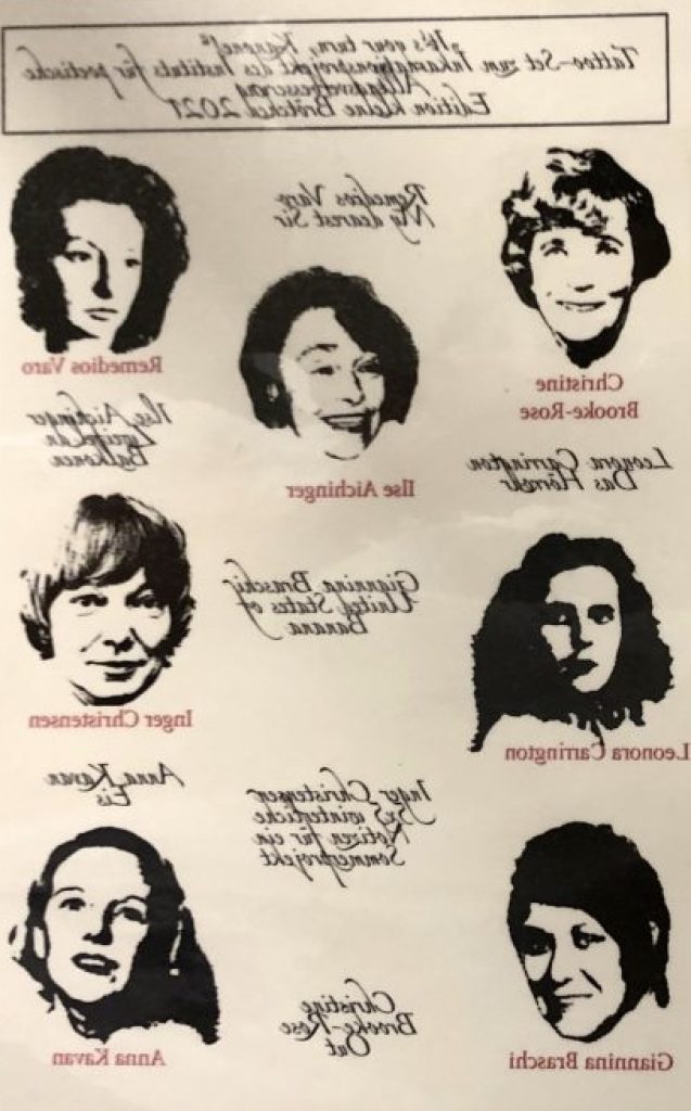 Vanguard women artists and writers as temporary water tattoo