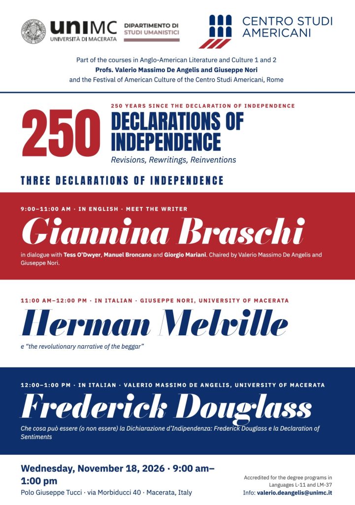 Declarations of Independence Centro Studi Americani